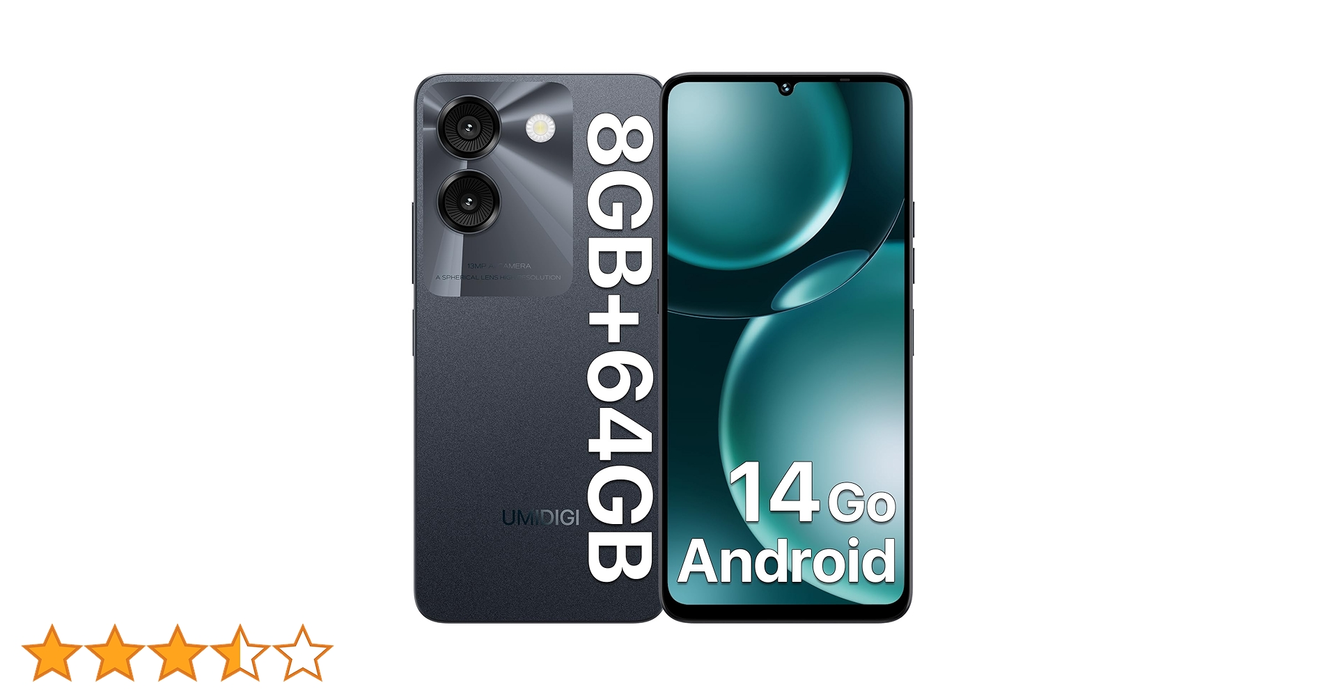 Amazon | UMIDIGI G9A simフリー スマホ 本体 8GB RAM+64GB ROM/1TB
